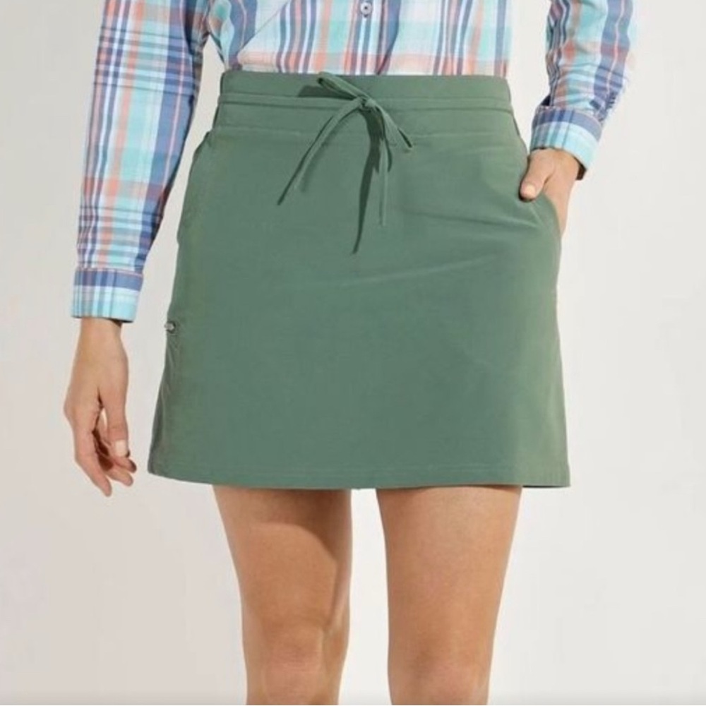 COOLIBAR‎ MENDOCINO Travel Skort size M palm leaf
